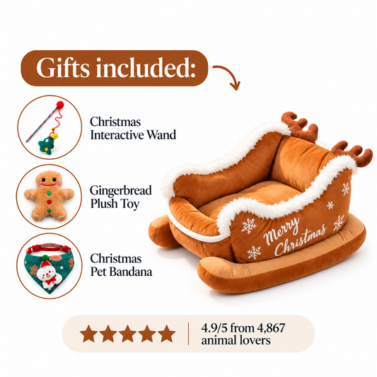 Cozy Sleigh Cat Bed